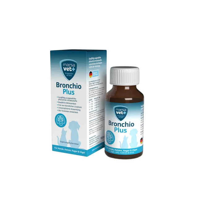 Marsavet Tropfen Bronchio Plus Atemwegs-Tropfen Hund Katze 100 ml