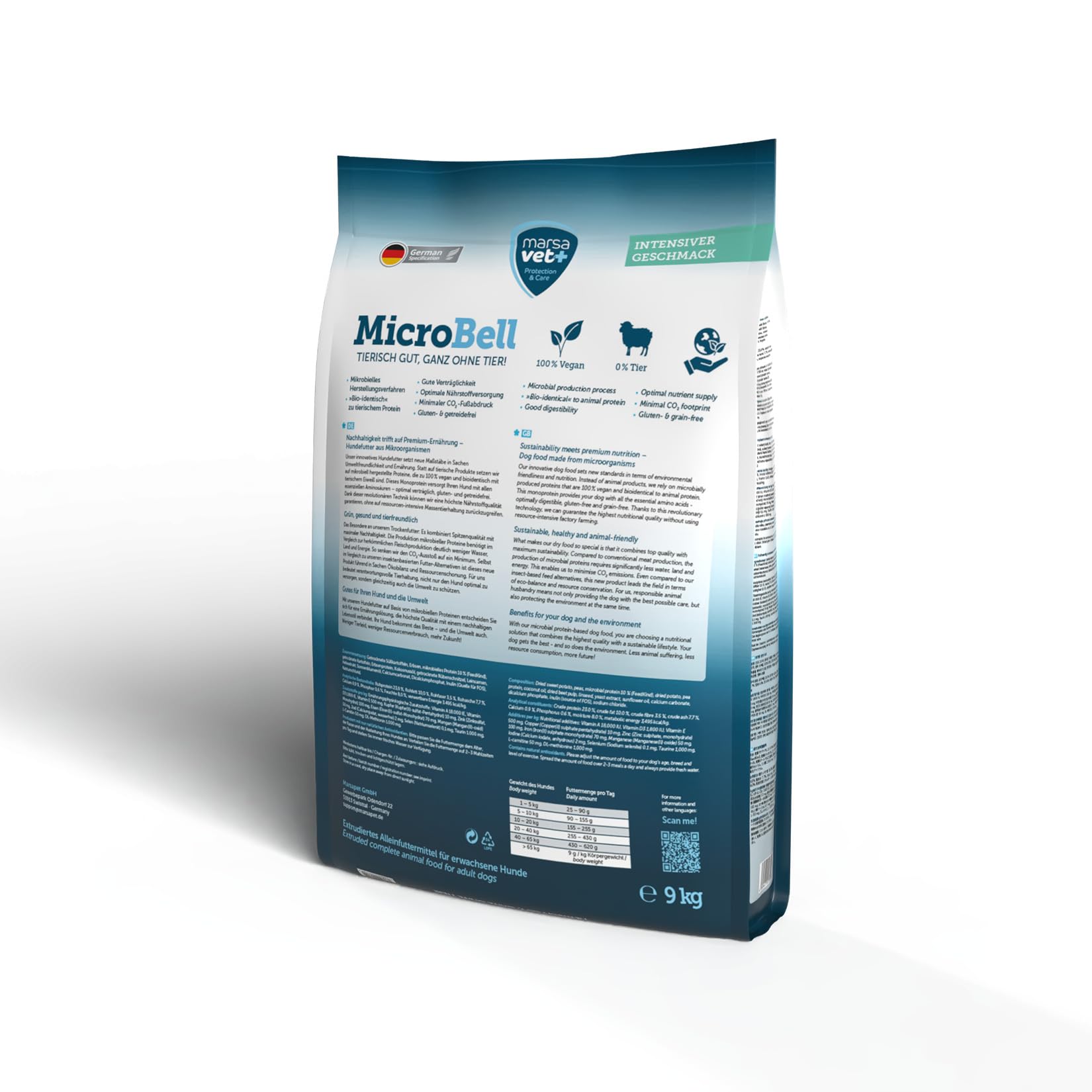 Marsavet MicroBell veganes Trockenfutter 9 kg sensitiv