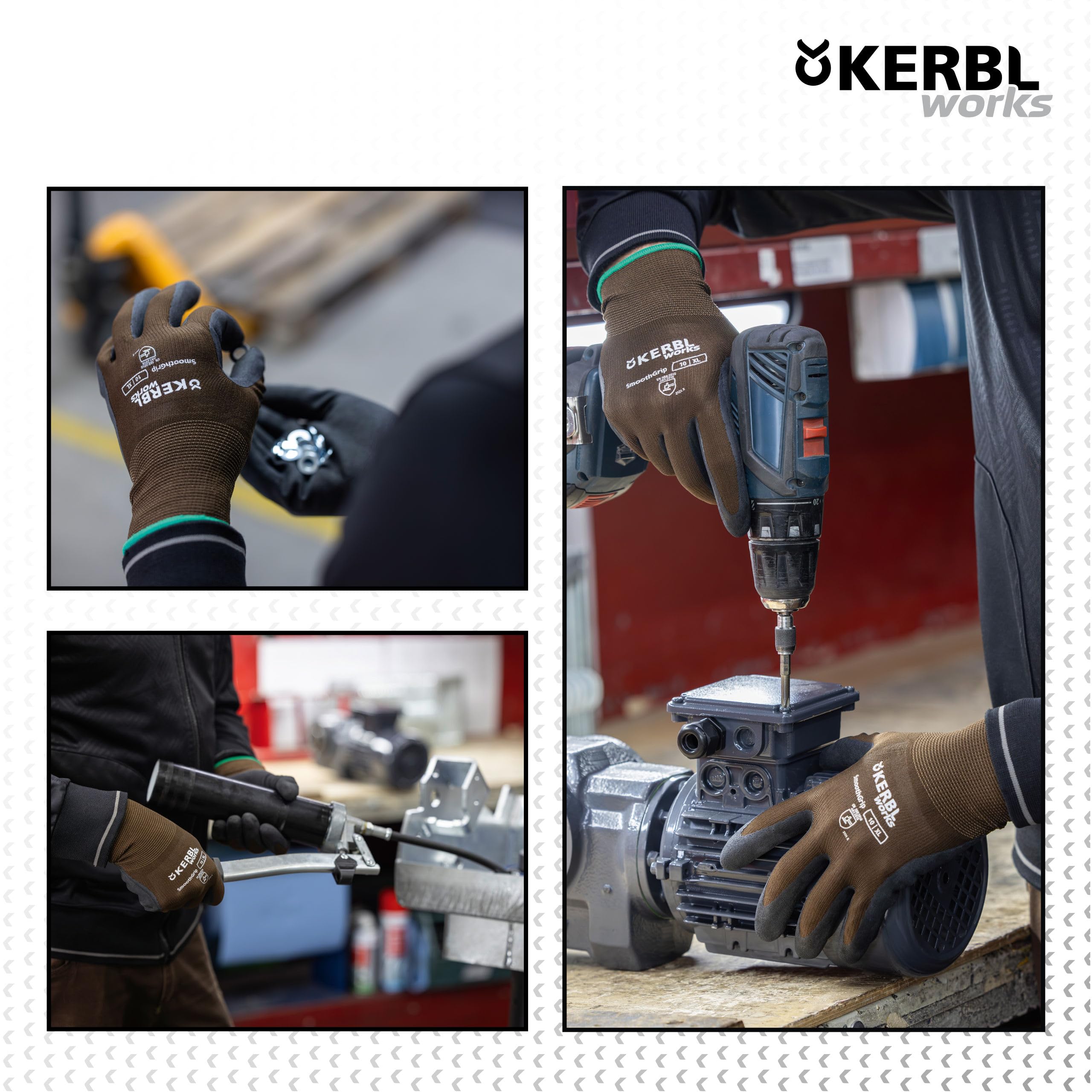 KERBL works SmoothGrip Arbeitshandschuhe Gr. 8/M Latex