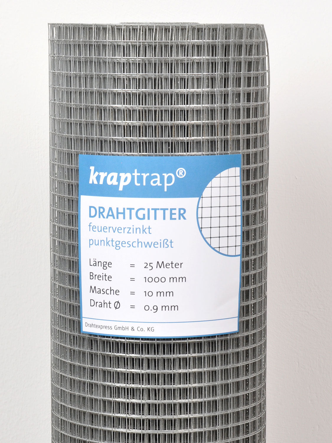 Drahtexpress Volierendraht 10,6mm Drahtgitter 25m feinmaschig