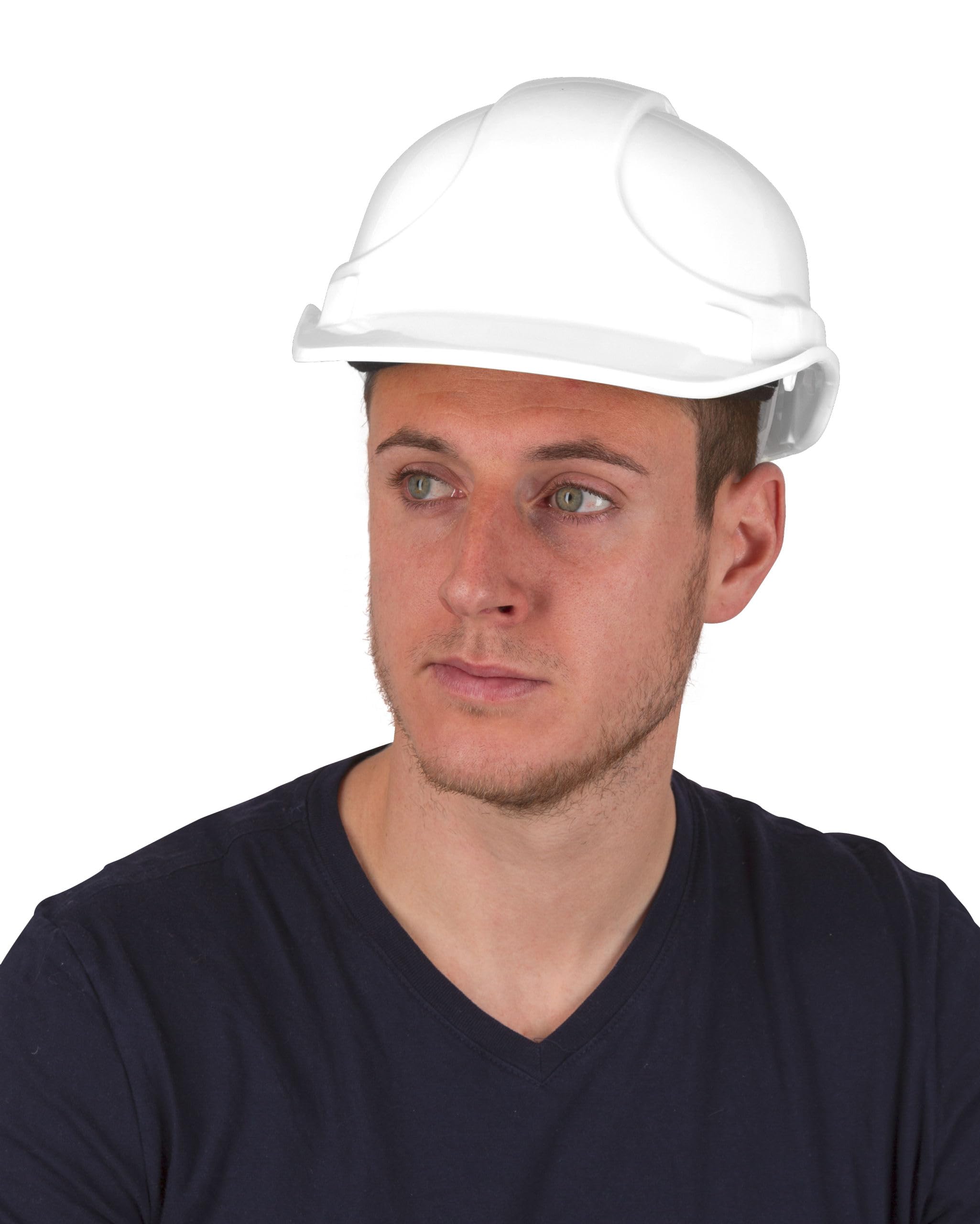 KERBL Schutzausrüstung 34502 Schutzhelm PE weiß 53-61 cm
