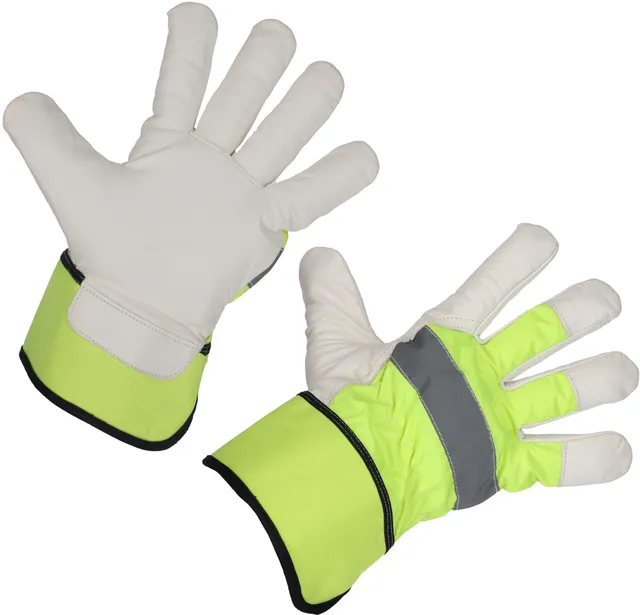 KERBL works Keron Winterhandschuh Ziegenleder Neon Gr. XL