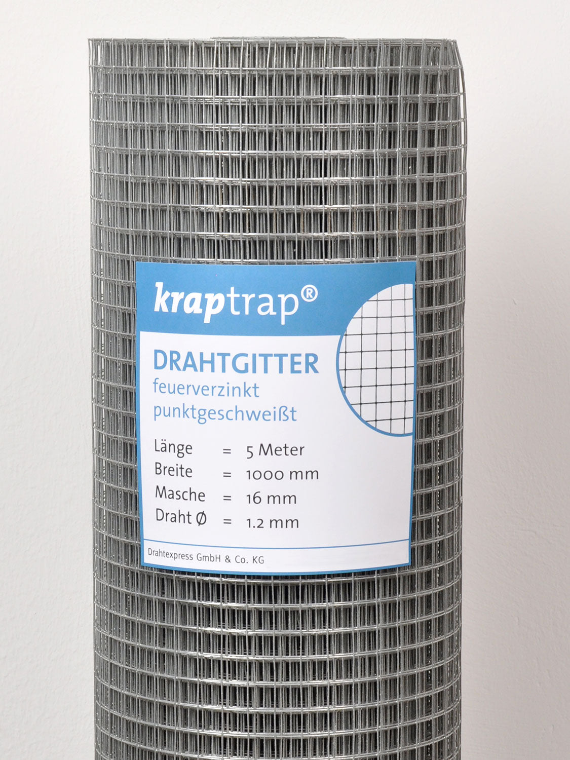 Drahtexpress KrapTrap Volierendraht 16x16mm 25m verzinkt