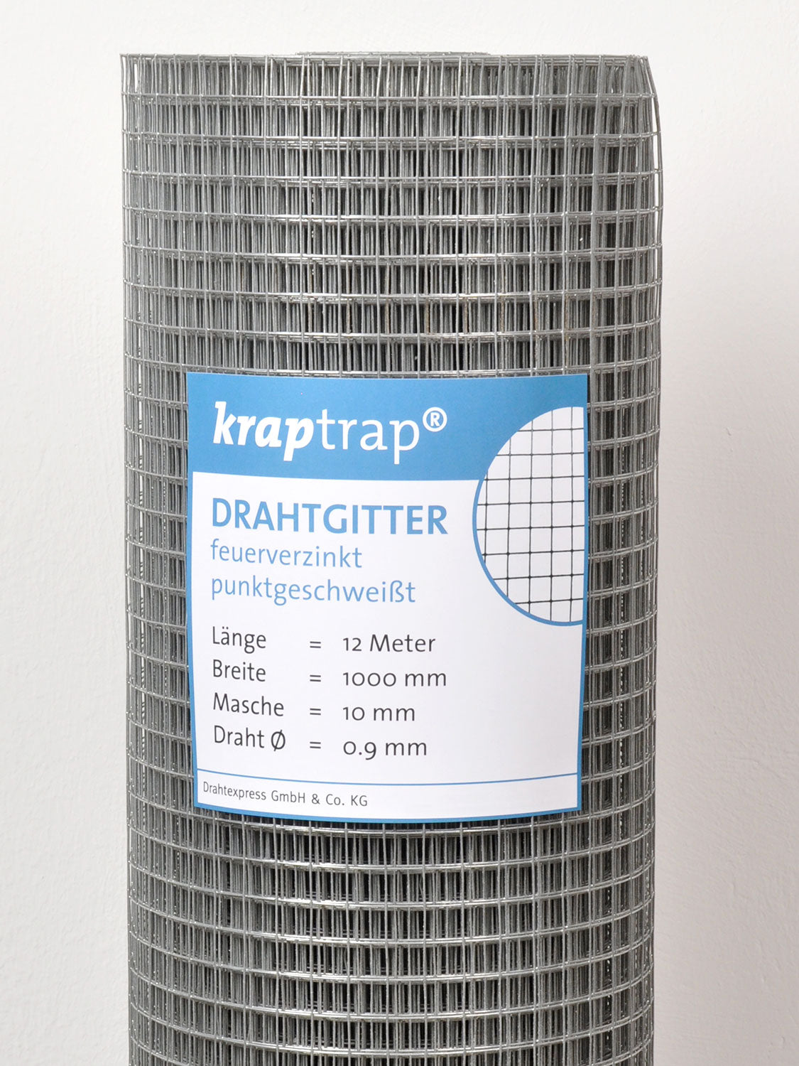 Drahtexpress Volierendraht 10,6mm Drahtgitter 25m feinmaschig