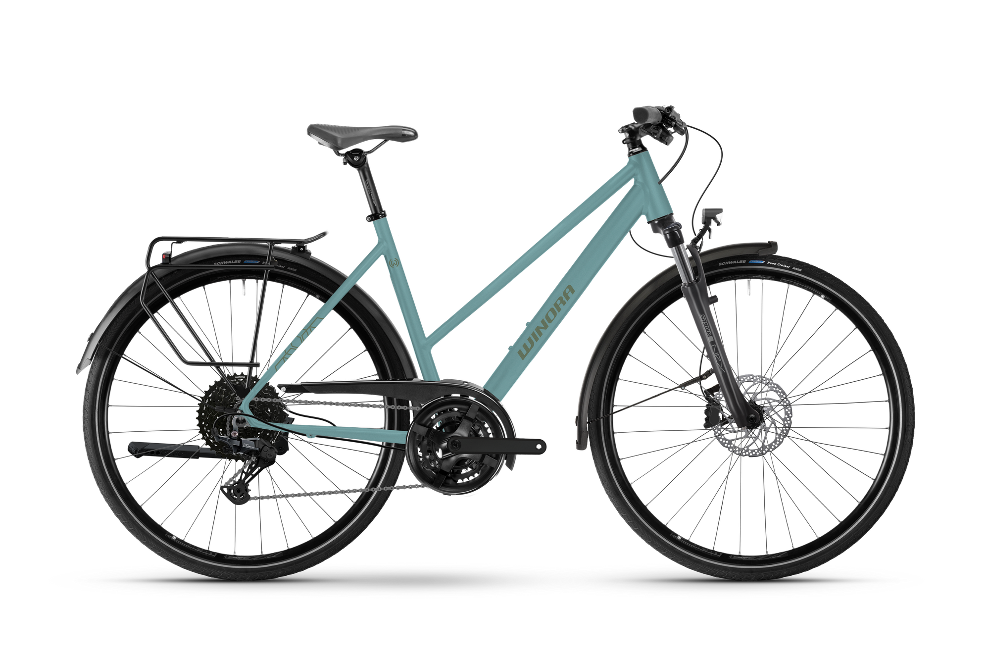 Winora Domingo X18 Trekkingrad High periwinkle plush matt