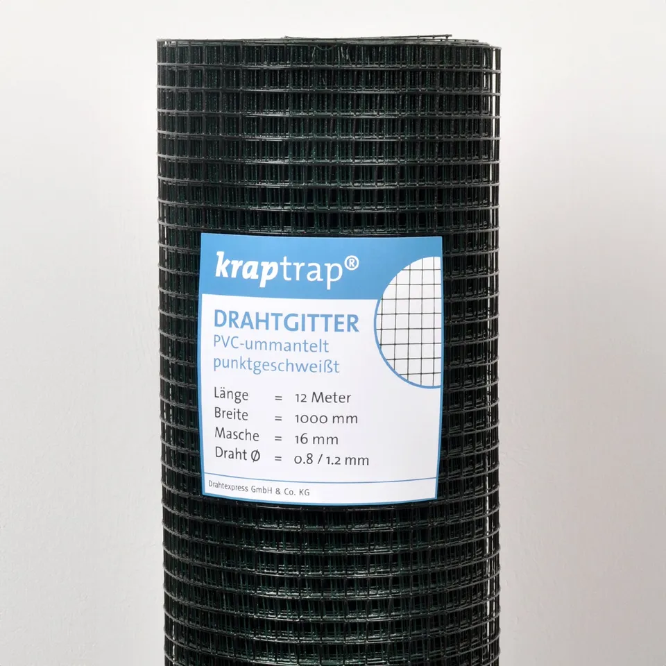 Drahtexpress KrapTrap Volierendraht 16x16mm 25m schwarz