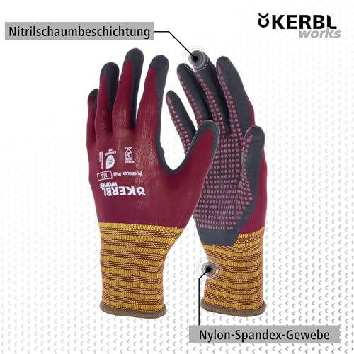 KERBL works Premium Plus Arbeitshandschuhe 8/M Nitril Noppen