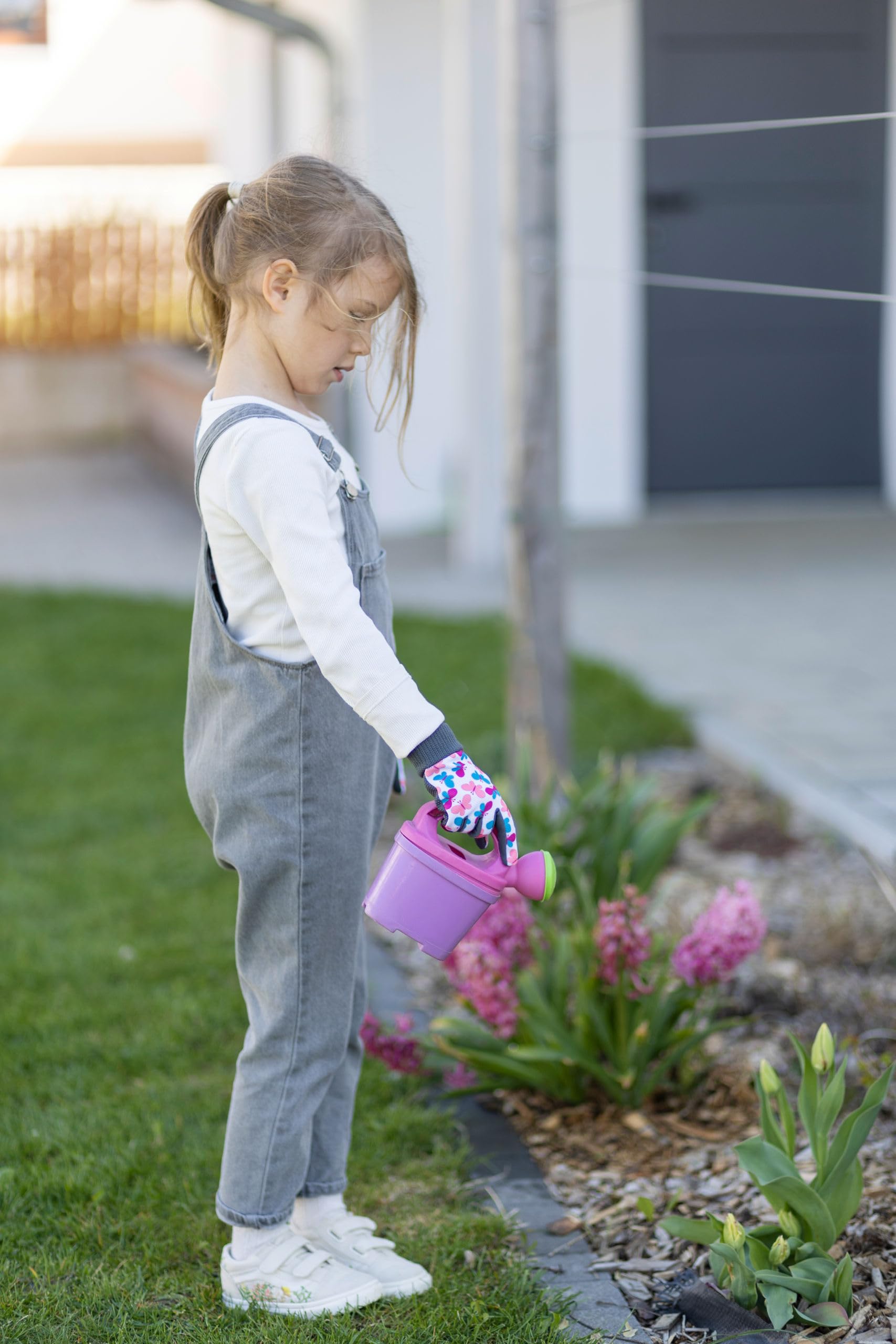 KERBL works Joy Kinderhandschuh 6-8 Jahre Schmetterlinge Garten