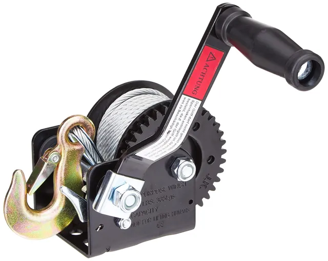 Kerbl Hand Winch Handseilwinde Stahlseil mit Bremse