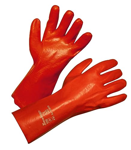 KERBL works Keron Handschuh Protecton PVC rotbraun Gr.10 35cm
