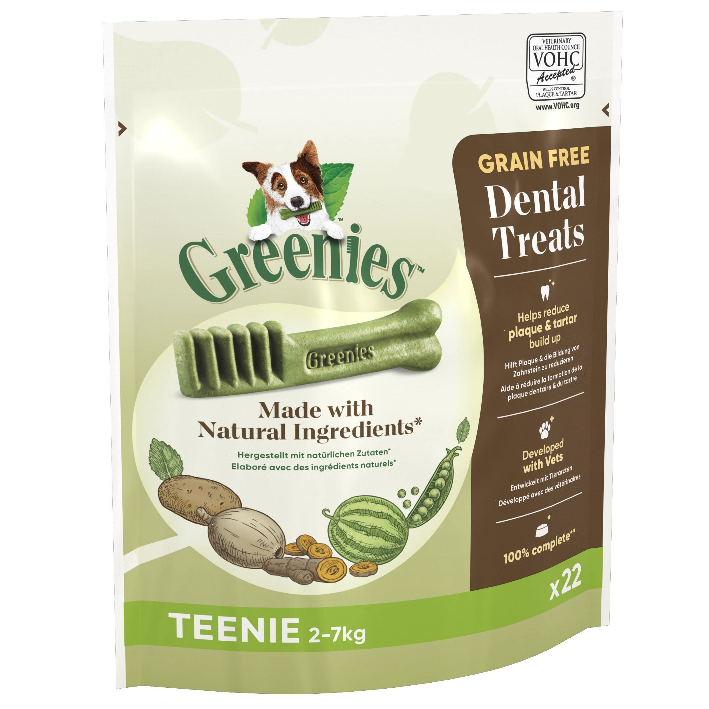 Greenies Dog Dental Treats Grain Free Teenie 2x170 g