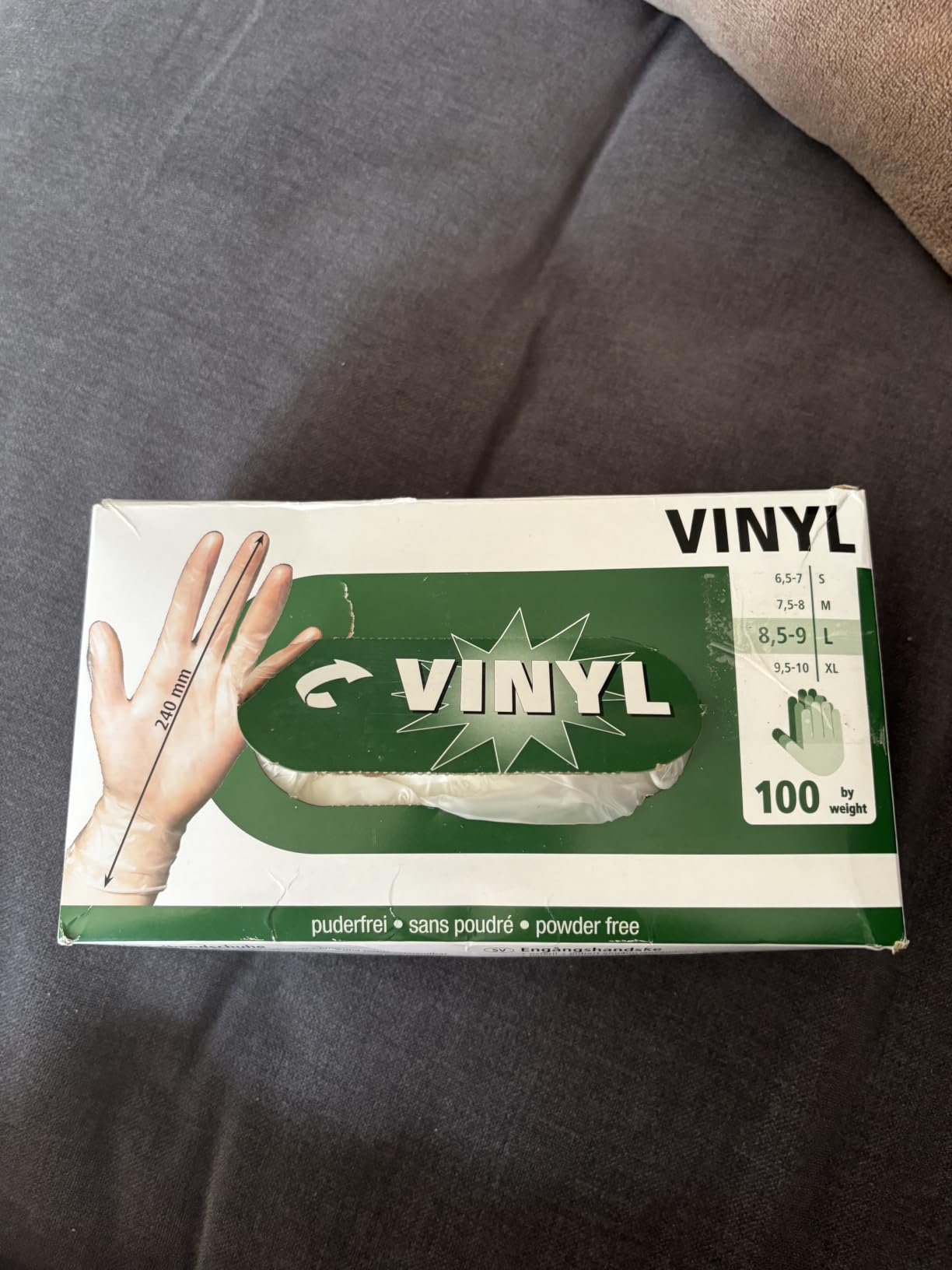 KERBL works 22895 Vinylhandschuhe M 100 Stück latexfrei