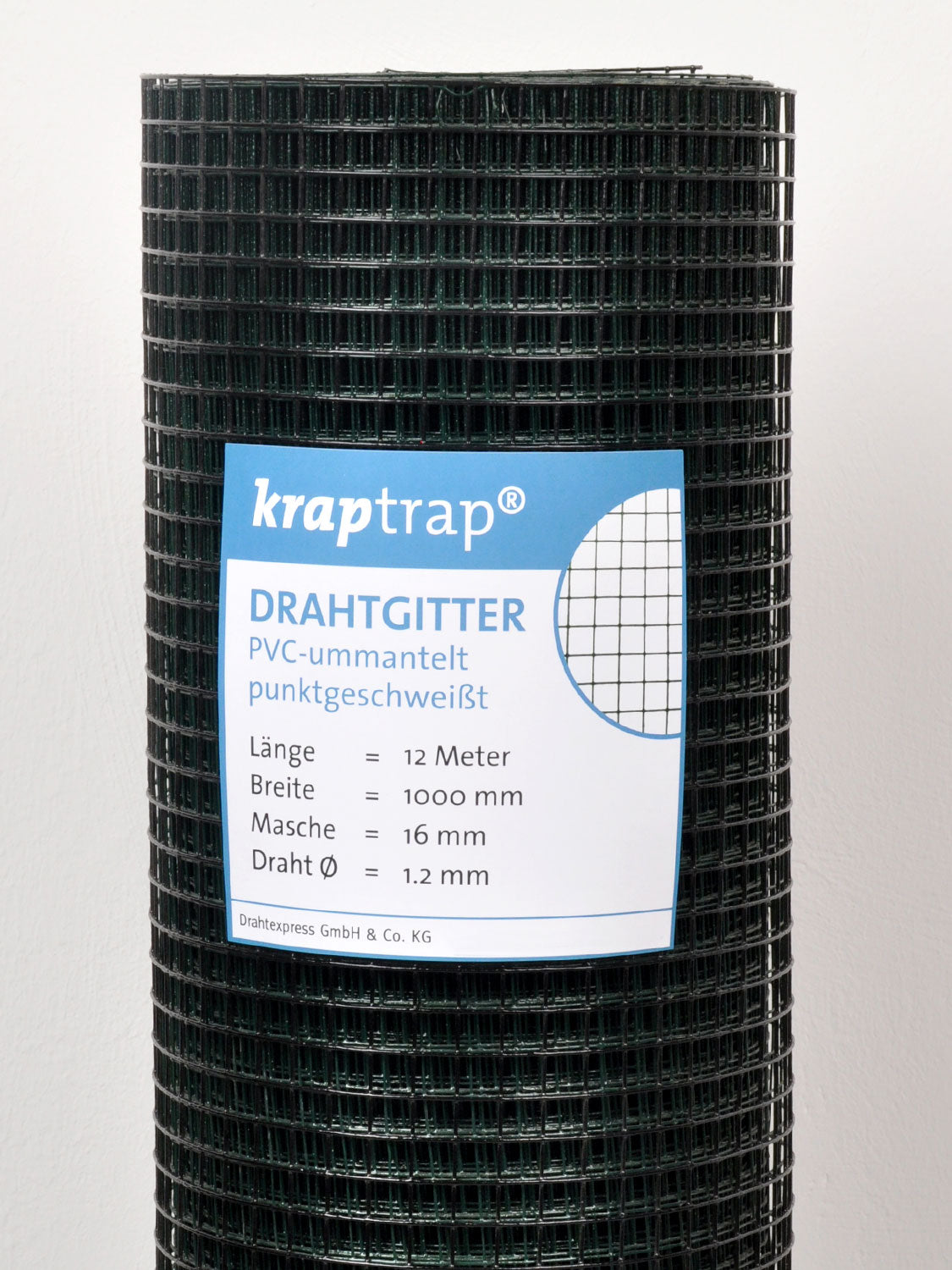 Drahtexpress KrapTrap Volierendraht 16x16mm 25m schwarz