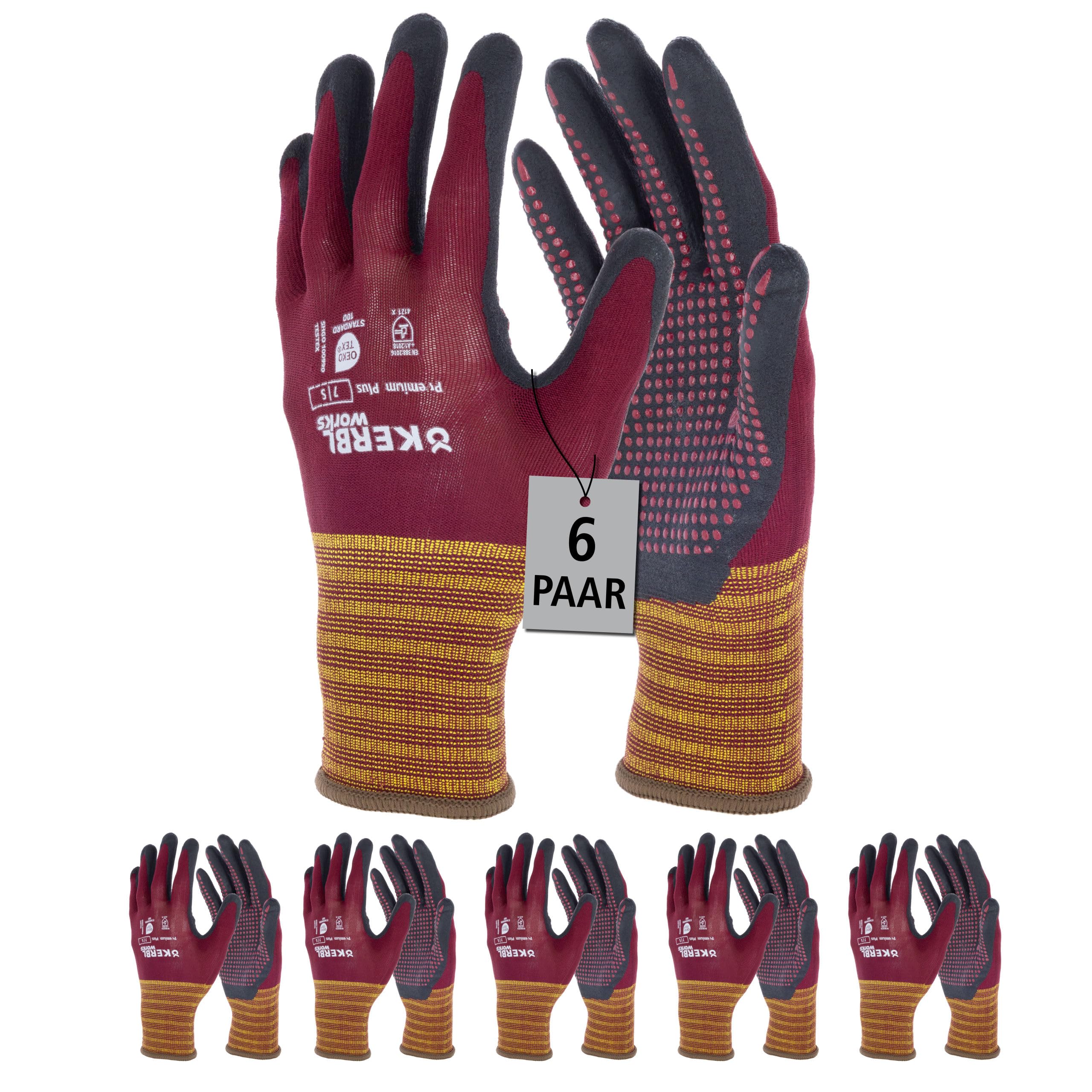 KERBL works Premium Plus Arbeitshandschuhe 8/M Nitril Noppen