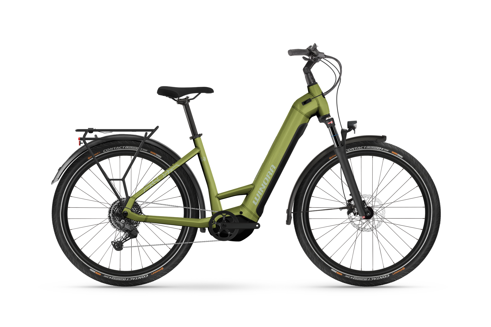 Winora Yucatan X10 Trekking E-Bike touring green gloss