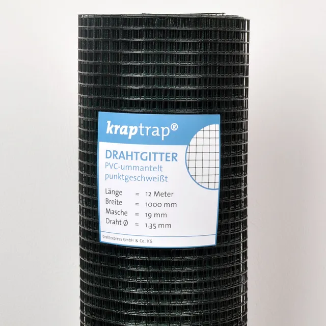 Drahtexpress KrapTrap Volierendraht 19x19mm 25m schwarz