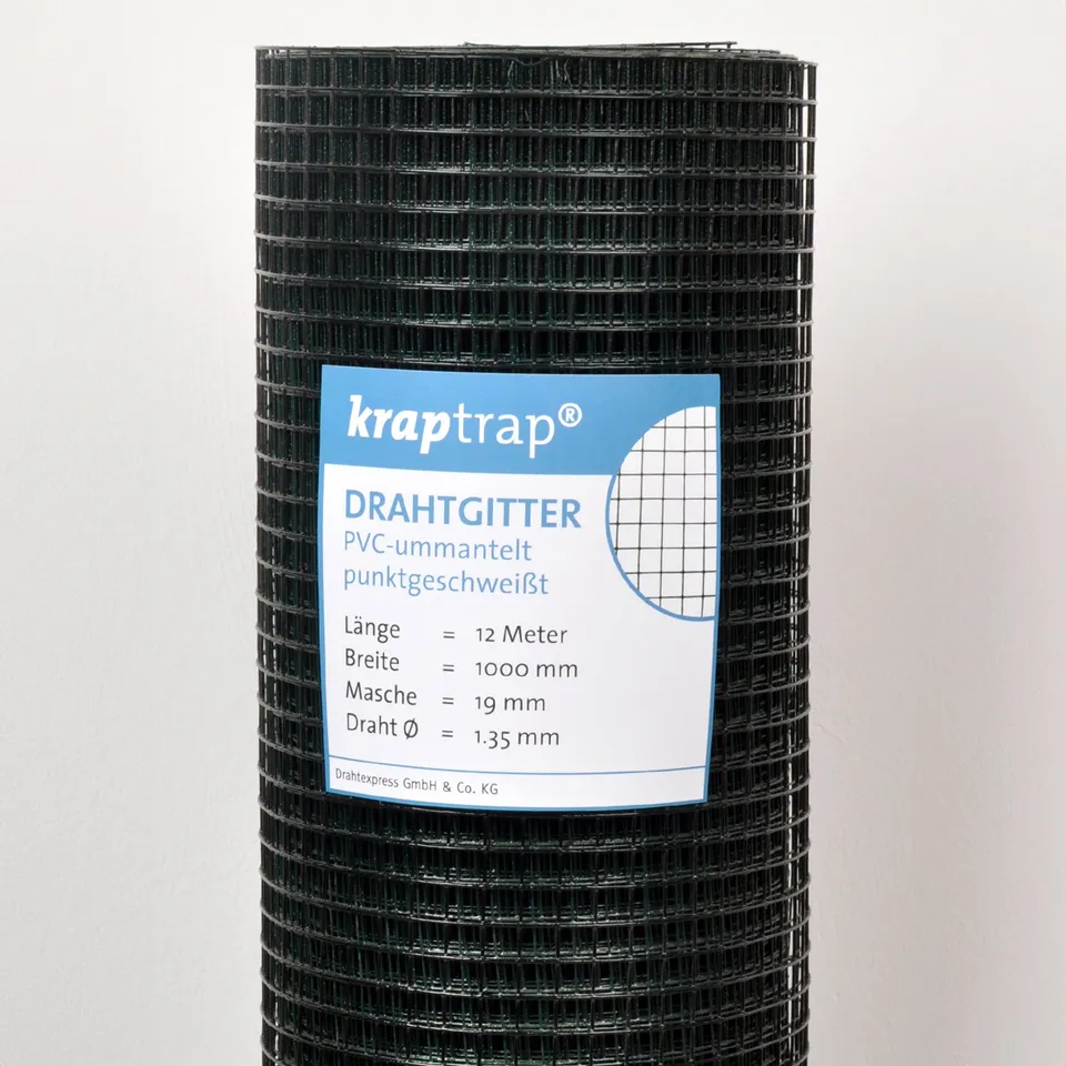 Drahtexpress KrapTrap Volierendraht 19x19mm 25m schwarz