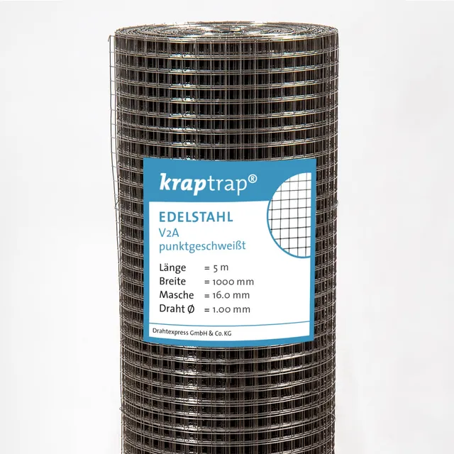 Drahtexpress Volierendraht Kraptrap V2A 16x16 Drahtgitter 25m