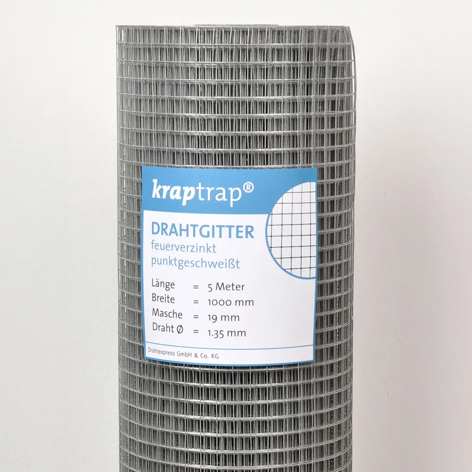 Drahtexpress KrapTrap Volierendraht 19x19mm 25m verzinkt