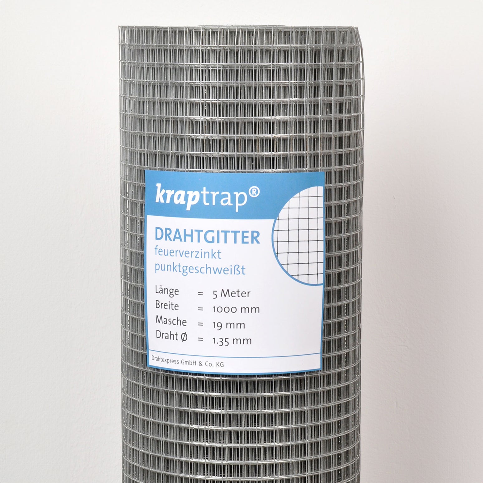 Drahtexpress KrapTrap Volierendraht 19x19mm 25m verzinkt