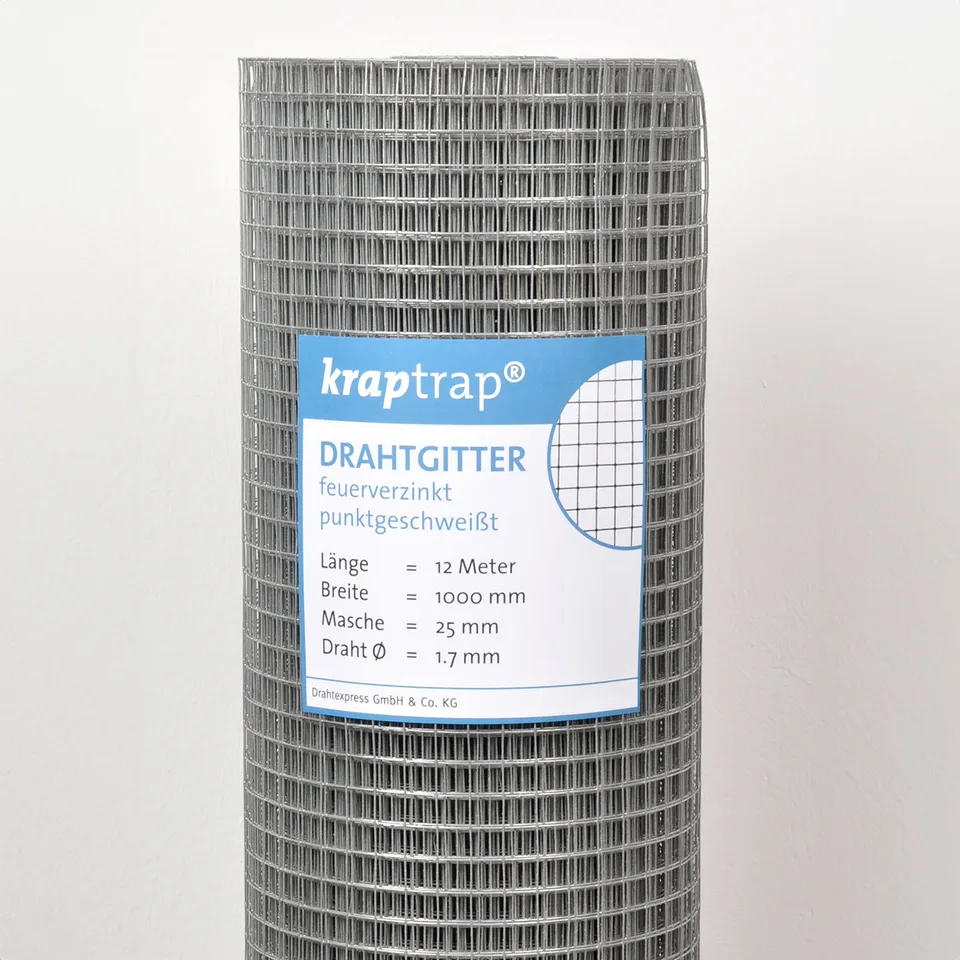 Drahtexpress Volierendraht 25x25 Drahtgitter 12m 1,7mm