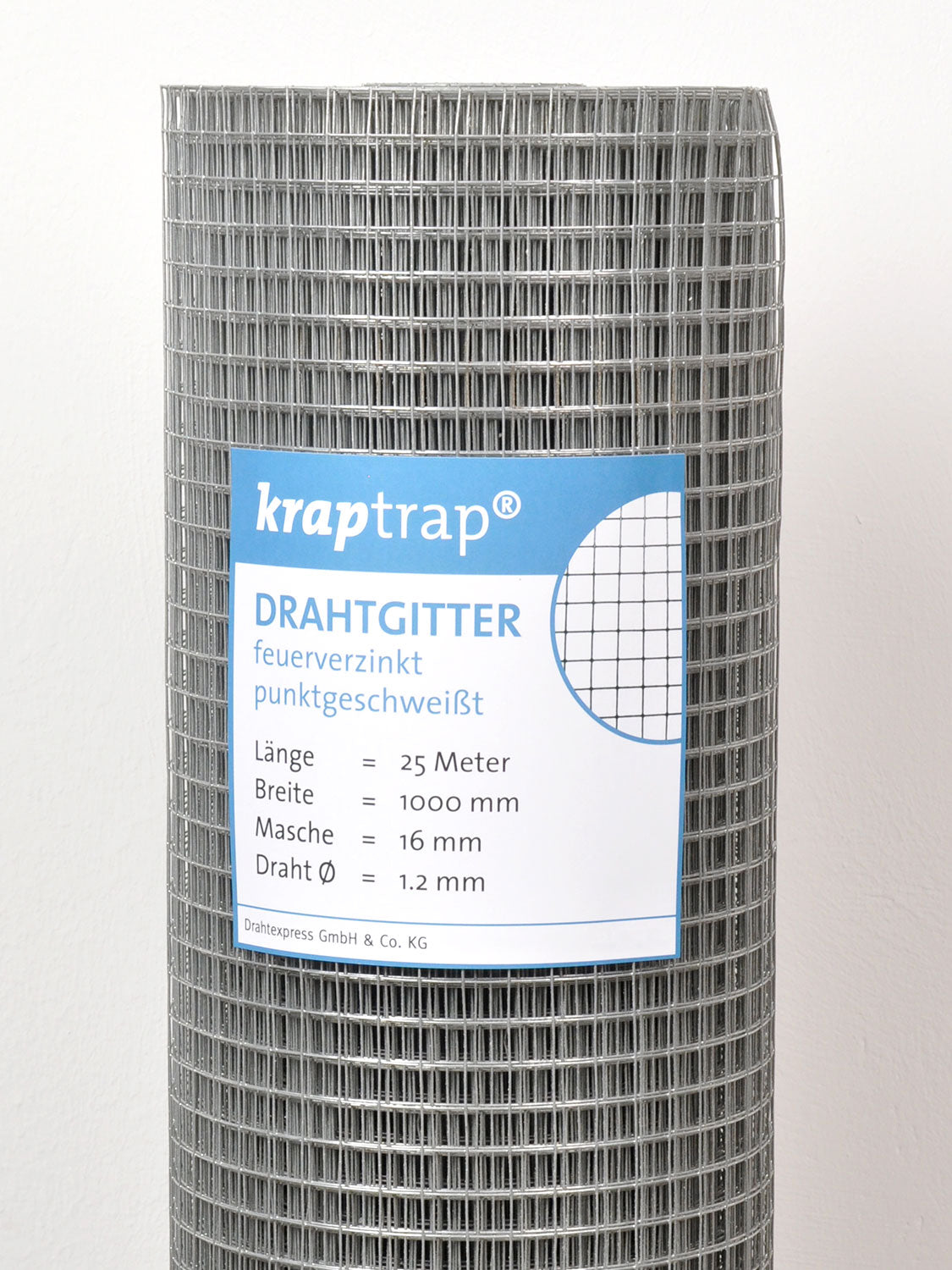Drahtexpress KrapTrap Volierendraht 16x16mm 25m verzinkt