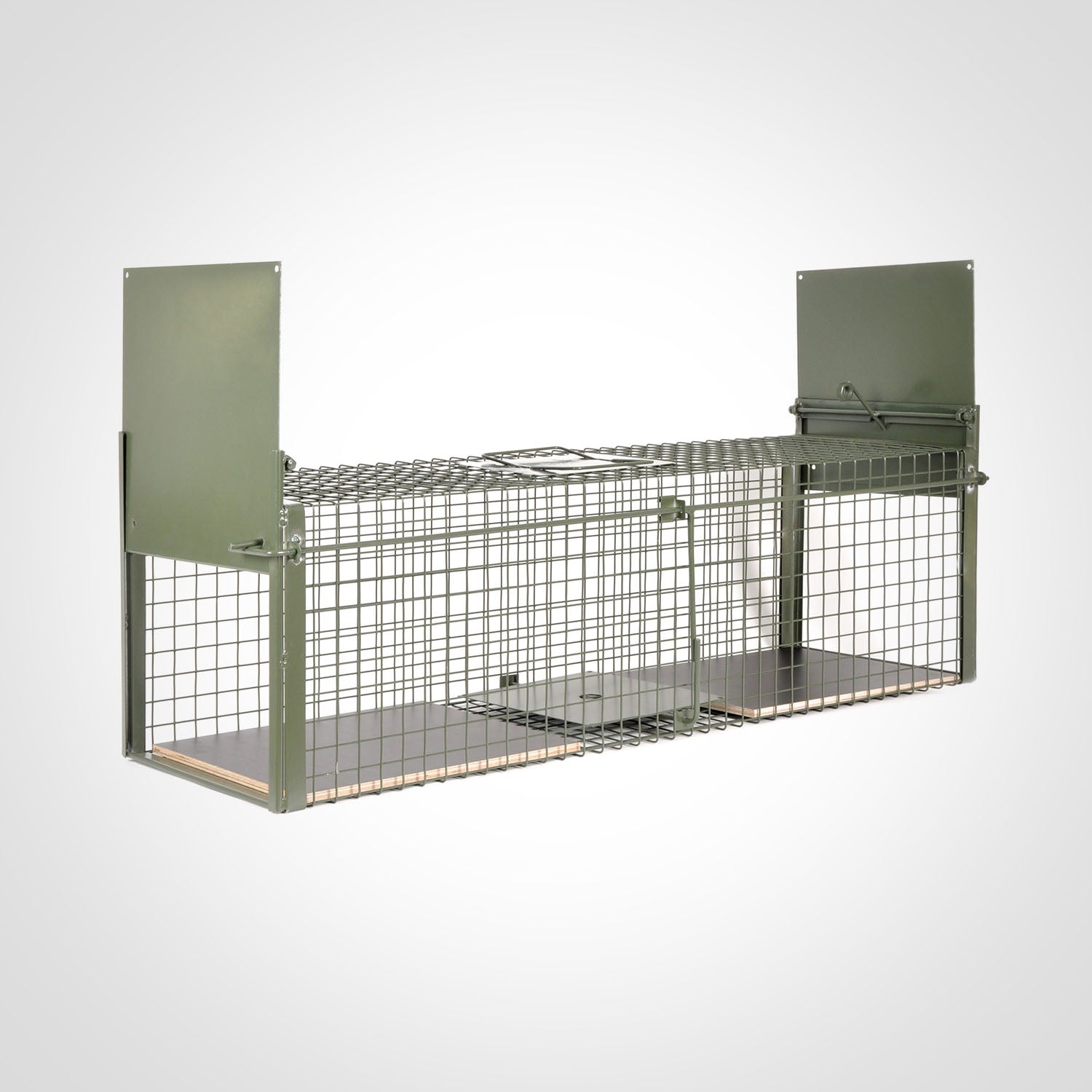 KrapTrap Lebendfalle Durchlauffalle 100cm mit Holzboden