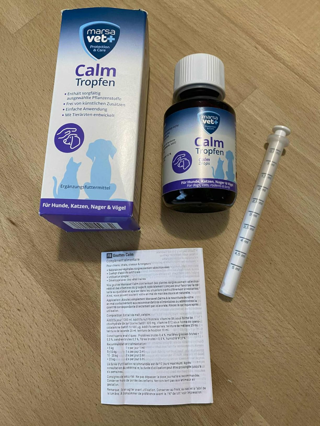 Marsavet Calm Tropfen 100 ml Beruhigung Hund Katze Lavendel