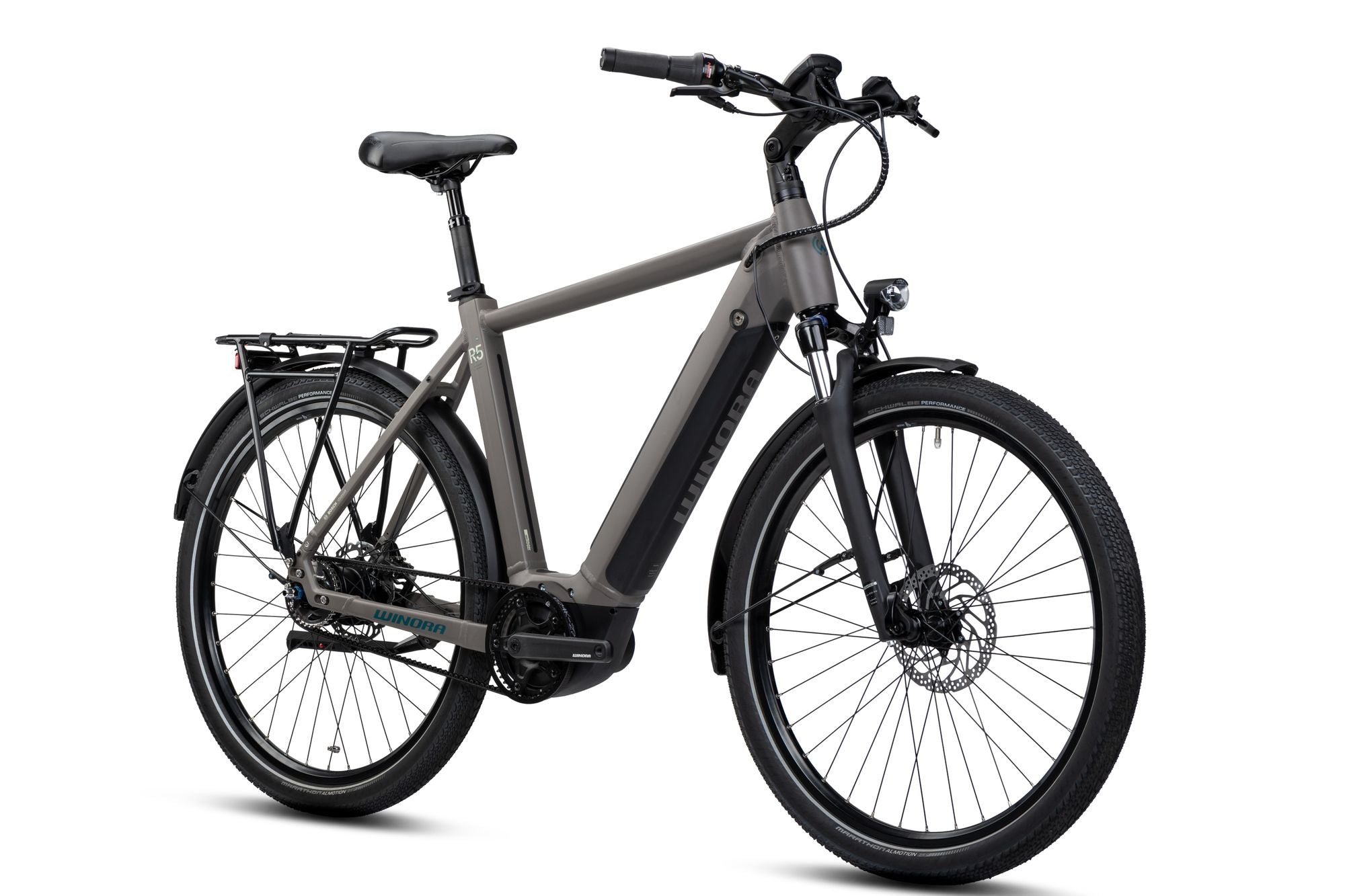 Winora Sinus R5 City E-Bike Bosch Performance peat matt