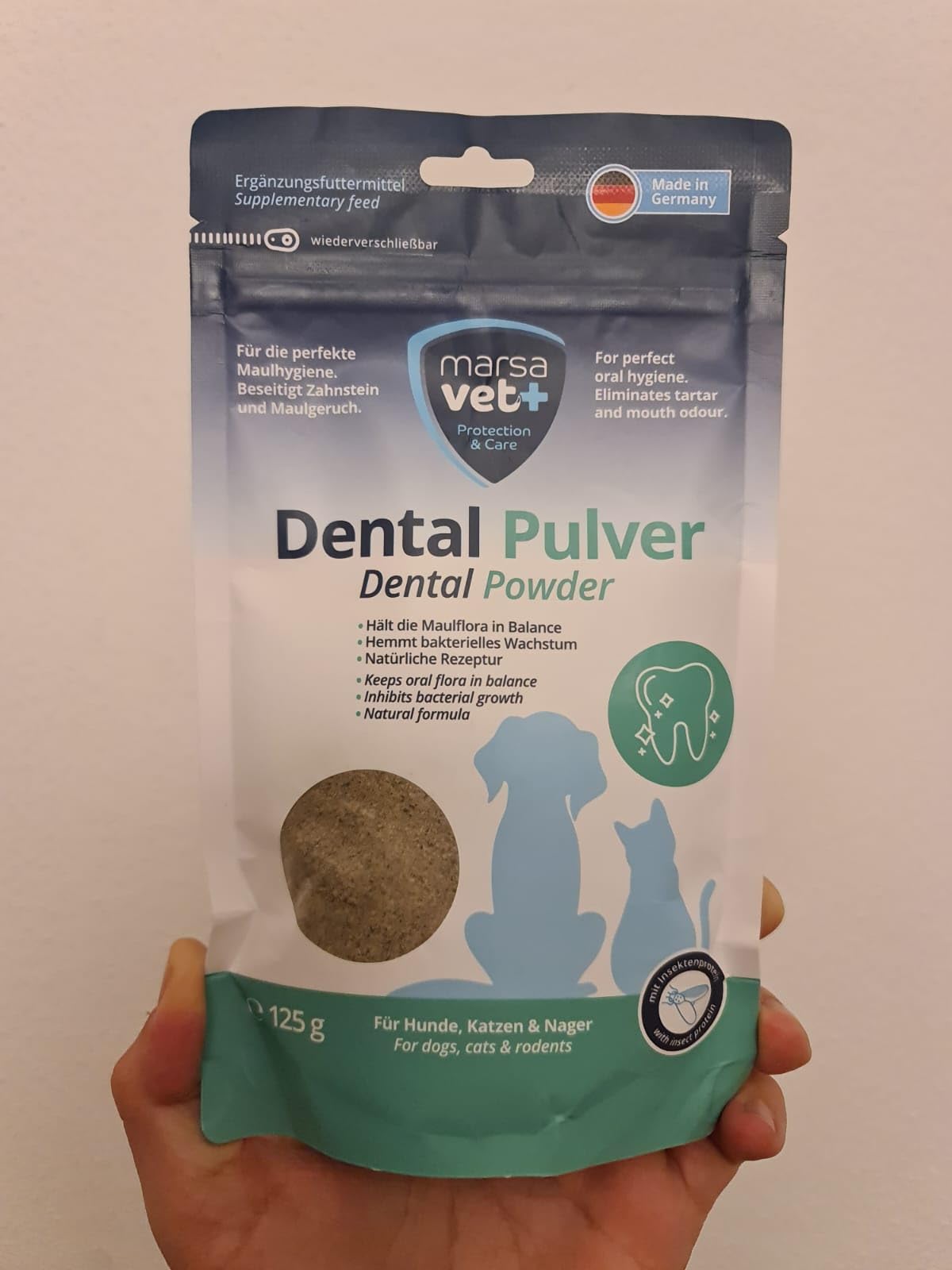 Marsavet Dental Pulver 125g Insektenprotein Zahnstein
