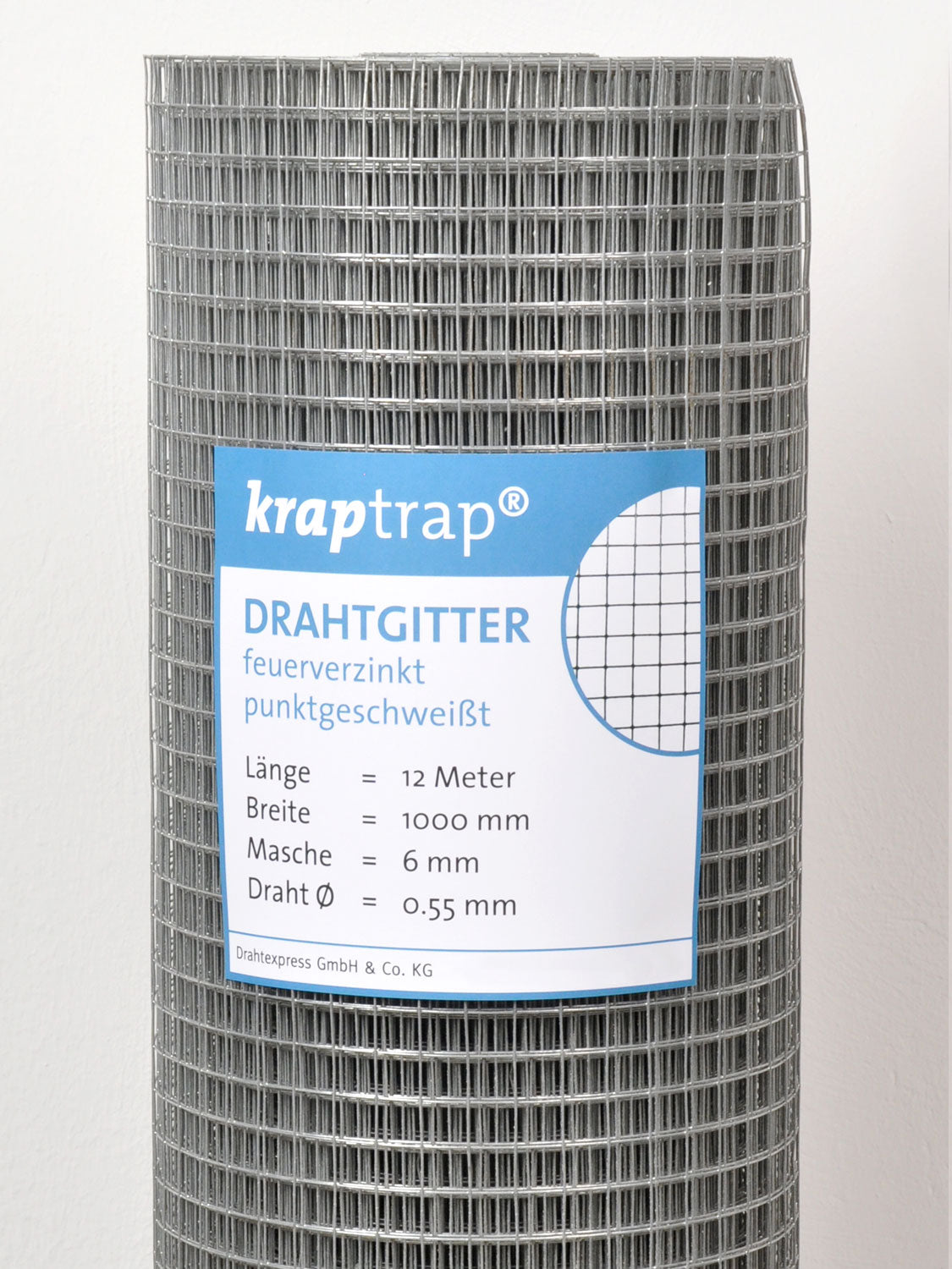 Drahtexpress Volierendraht 6x6 Drahtgitter 25m 0,55mm