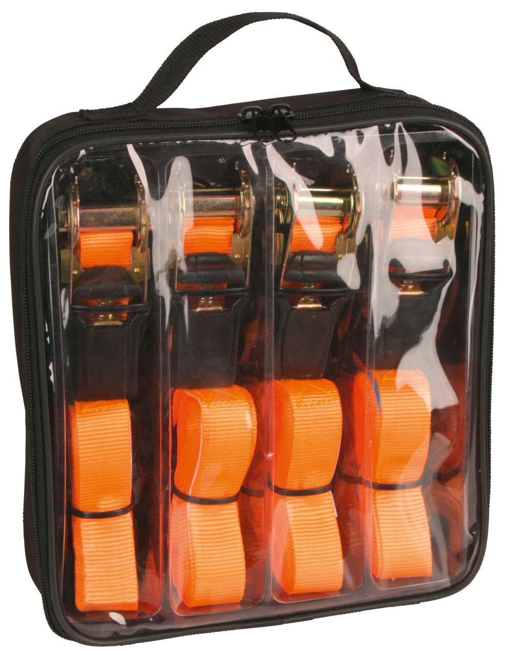 KERBL Zurren & Heben Zurrgurtset 25mm x 5m orange 4er-Pack