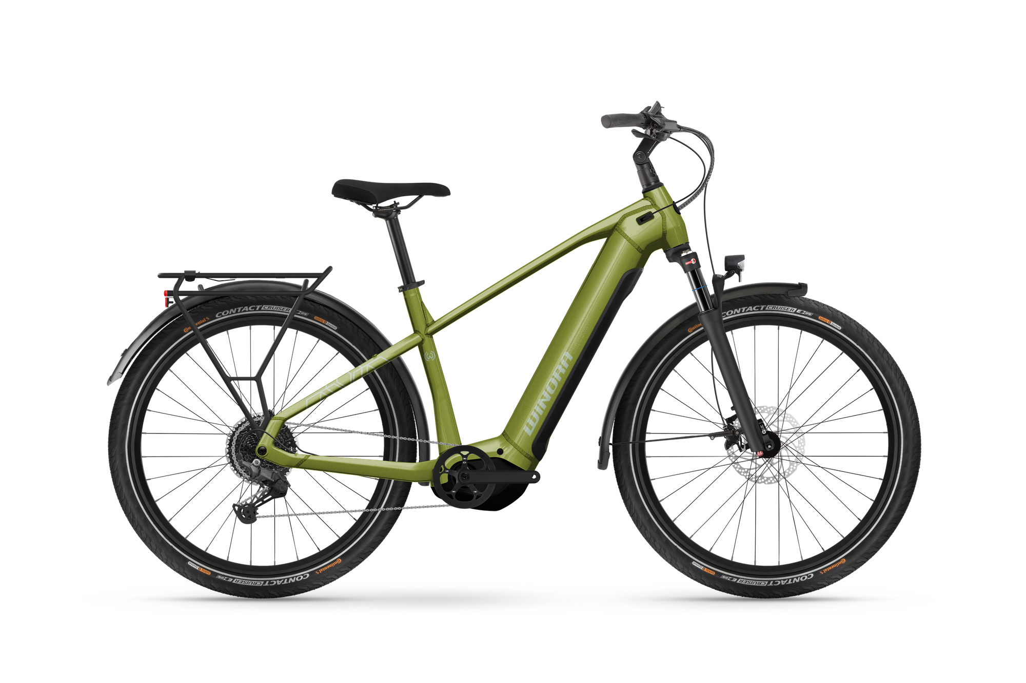 Winora Yucatan X10 Trekking E-Bike touring green gloss