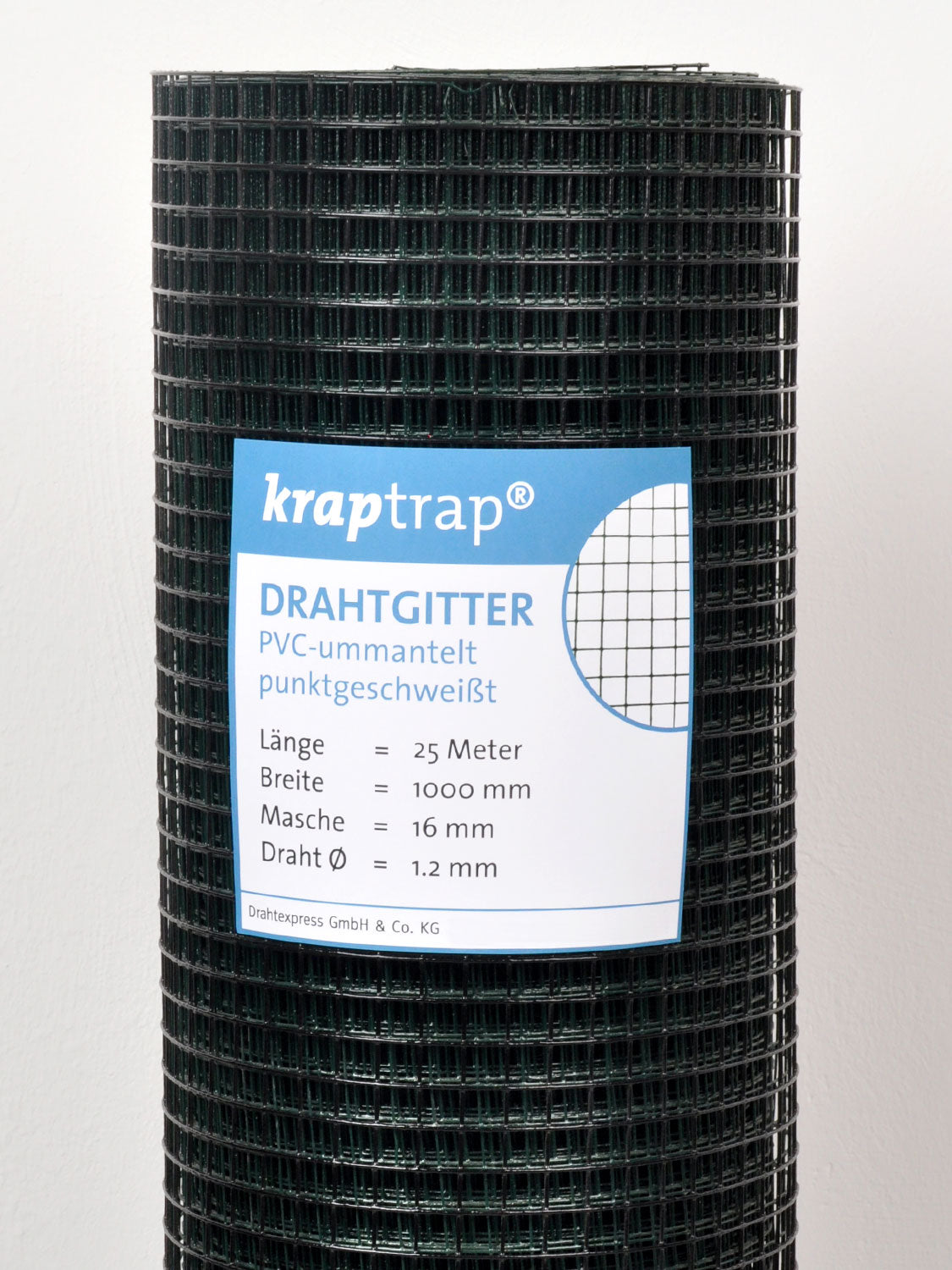 Drahtexpress KrapTrap Volierendraht 16x16mm 25m schwarz