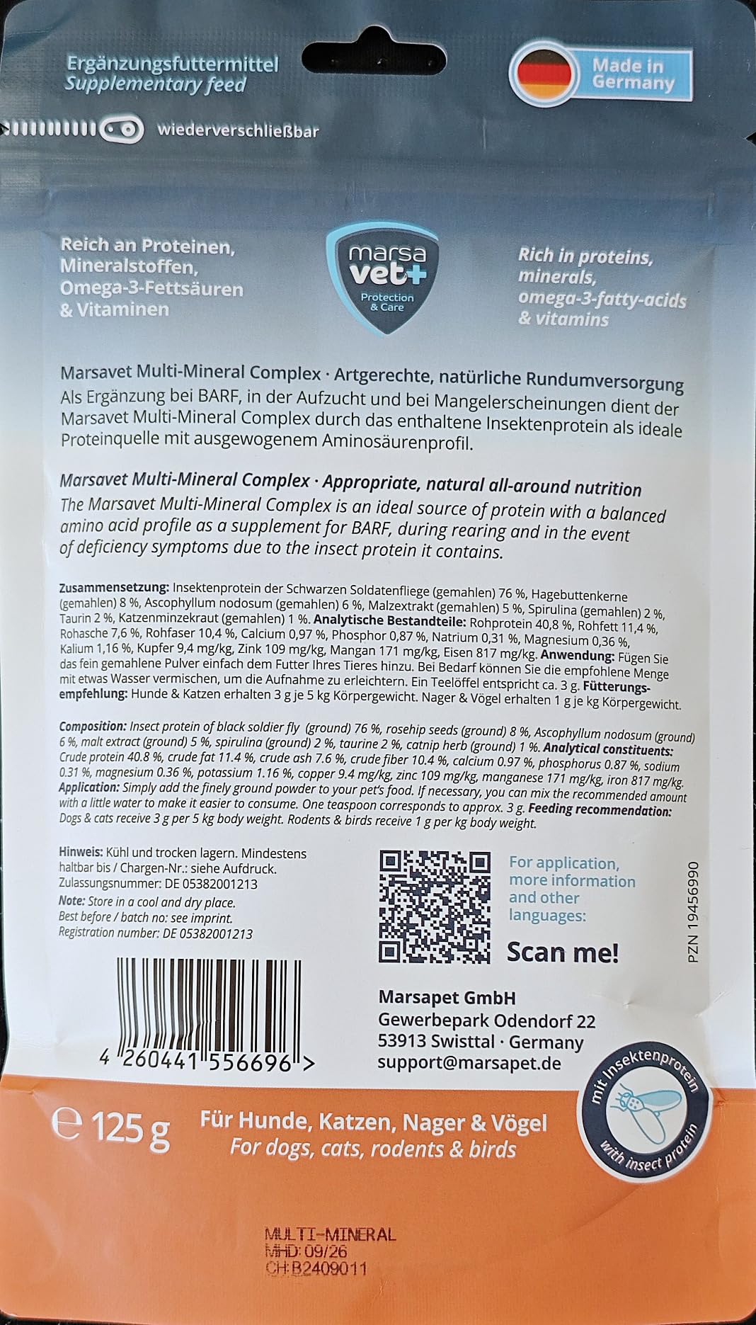 Marsavet Pulver Multi-Mineral Complex 125 g Barf