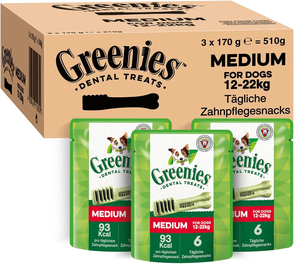 Greenies Dog Dental Treats Original Medium Zahnsnack 3x170 g