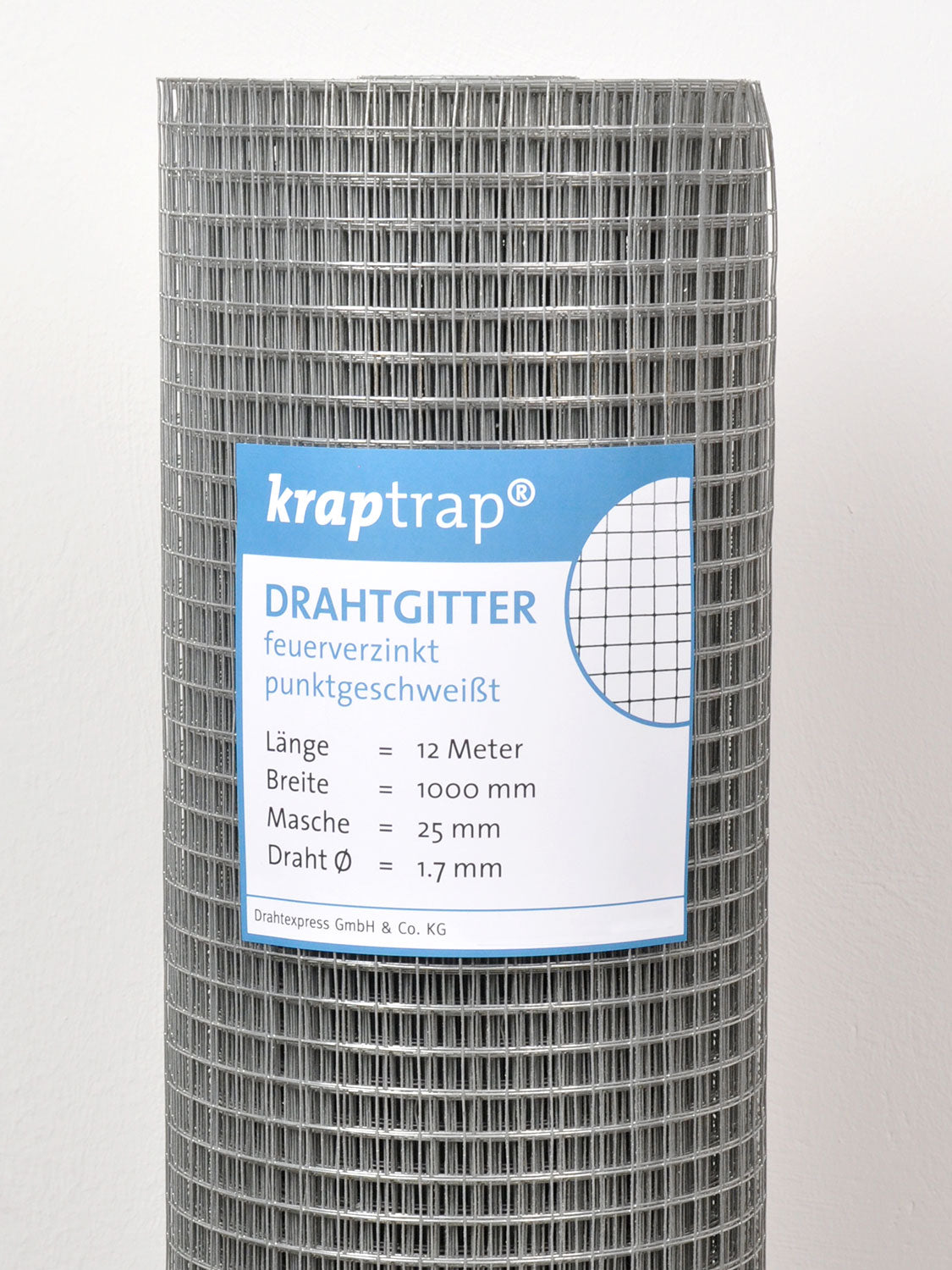 Drahtexpress Volierendraht 25x25 Drahtgitter 12m 1,7mm