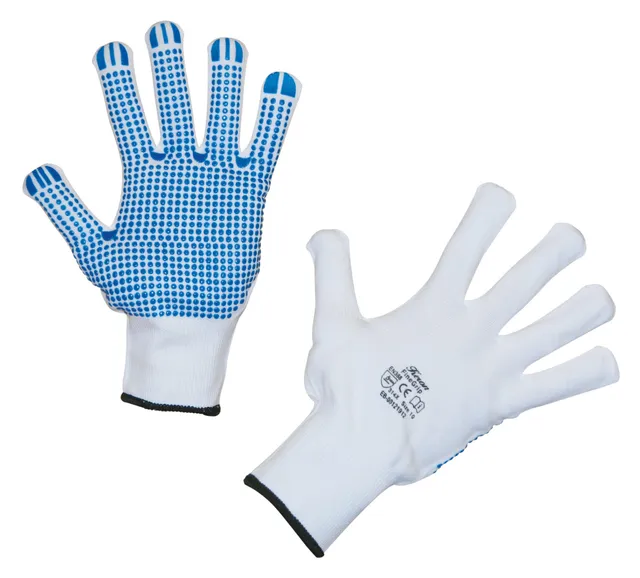 Keron Finegrip Feinstrickhandschuhe Nylon blau Gr. 8 genoppt