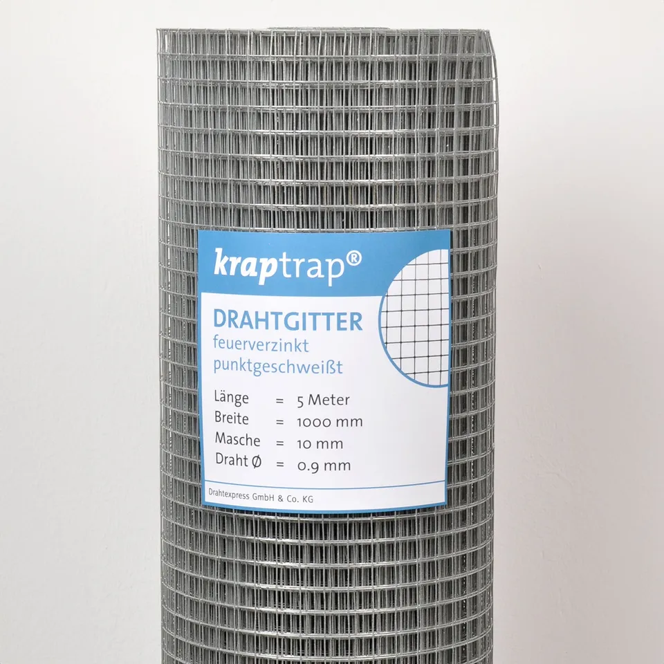 Drahtexpress Volierendraht 10,6mm Drahtgitter 25m feinmaschig