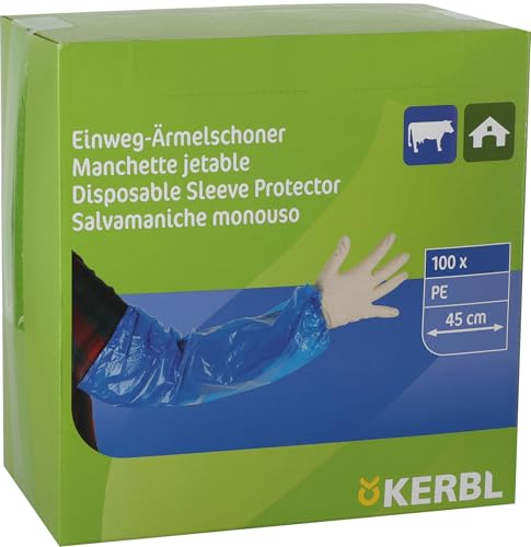 KERBL 15397 Einweg-Ärmelschoner 45cm 100 Stück transparent