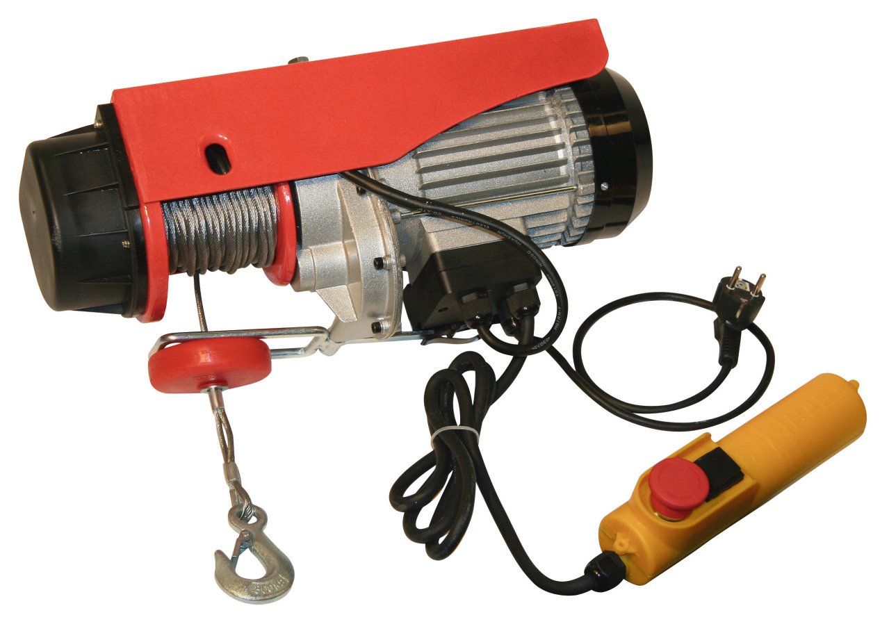 KERBL works 37123 Elektrische Seilwinde 125/250 kg mit Fernbedienung