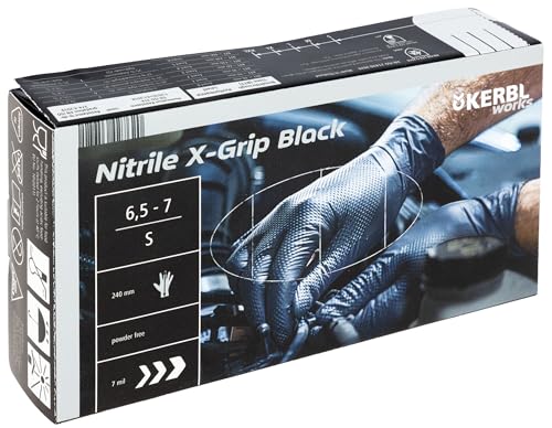 KERBL works X-Grip Black Einweghandschuhe Gr. S