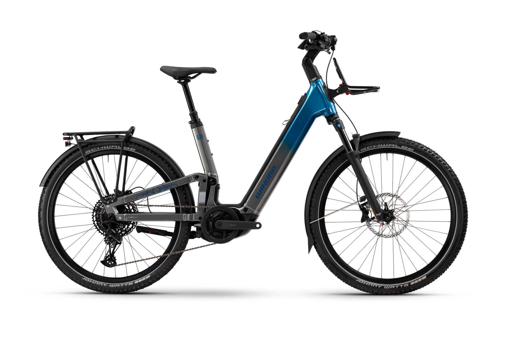 Winora Sinus FS X12 E-Bike stone/blue Bosch 800Wh