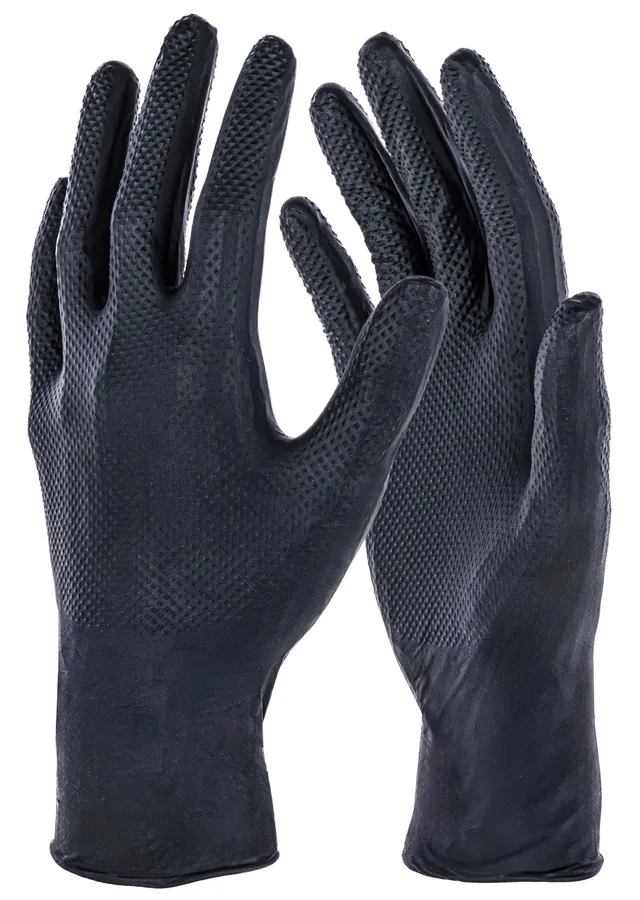 KERBL works X-Grip Black Einweghandschuhe Gr. S