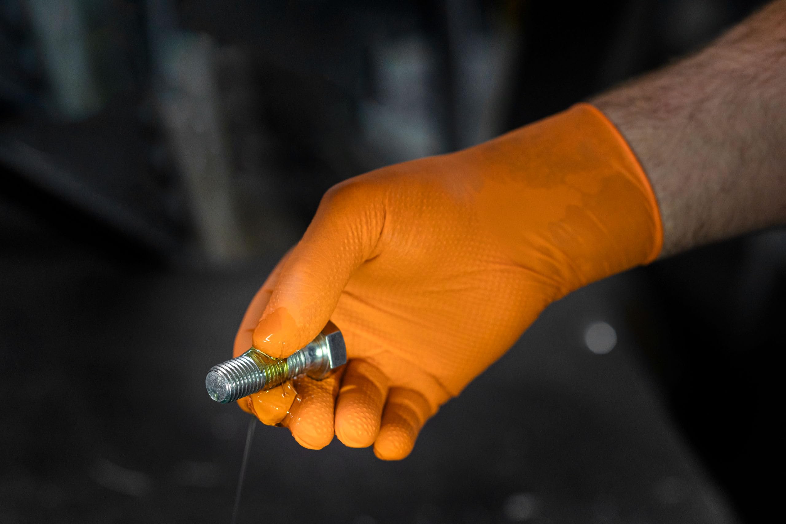 KERBL works X-Grip Einmalhandschuhe Orange 50 Stück Nitril