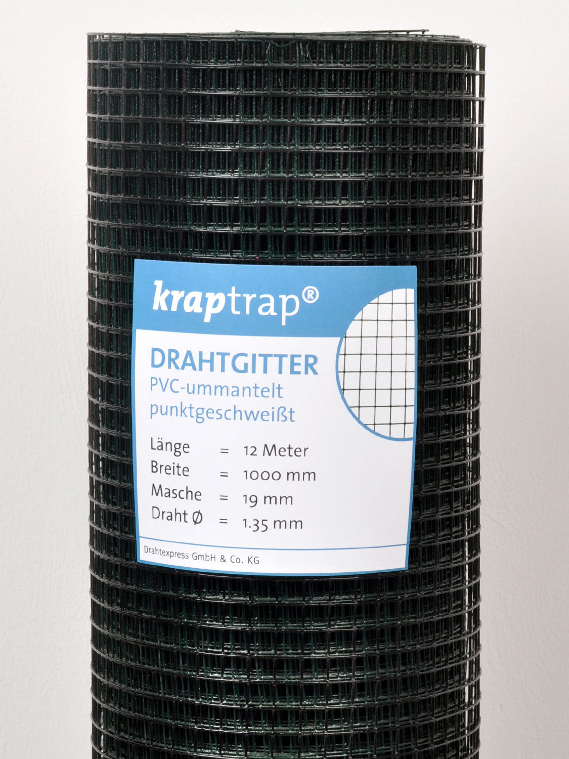 Drahtexpress KrapTrap Volierendraht 19x19mm 25m schwarz
