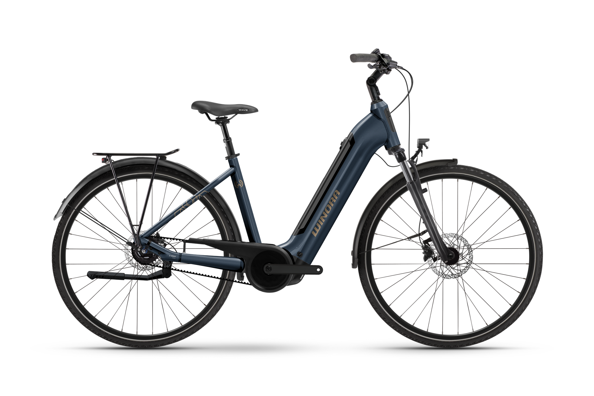 Winora Tria R5 E-Bike Tiefeinstieg cavalry Riemen
