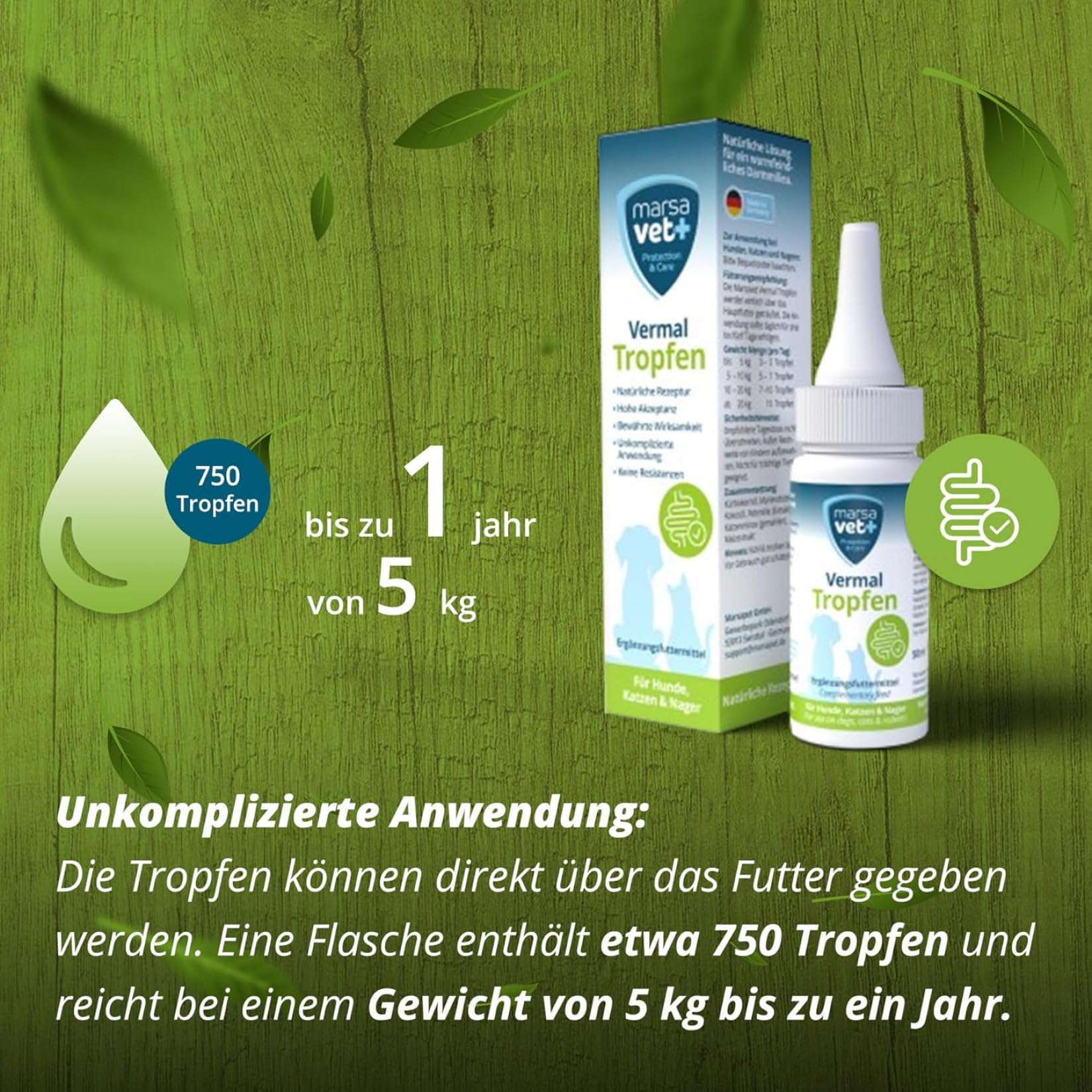 Marsavet Tropfen Vermal Ergänzungsfutter 50 ml