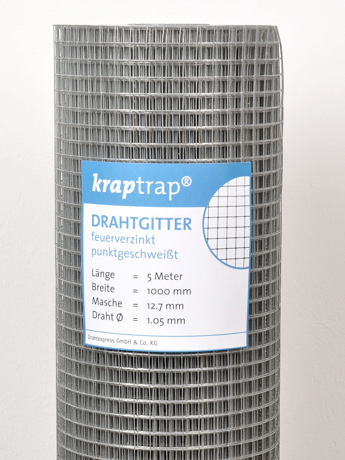 Drahtexpress Volierendraht 12,7x12,7mm Drahtgitter 25m feuerverzinkt