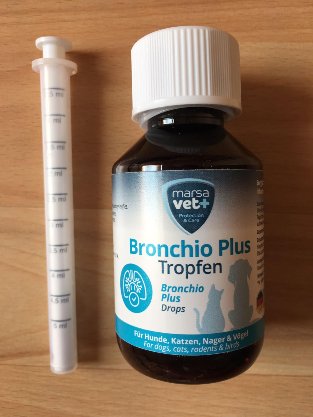 Marsavet Tropfen Bronchio Plus Atemwegs-Tropfen Hund Katze 100 ml